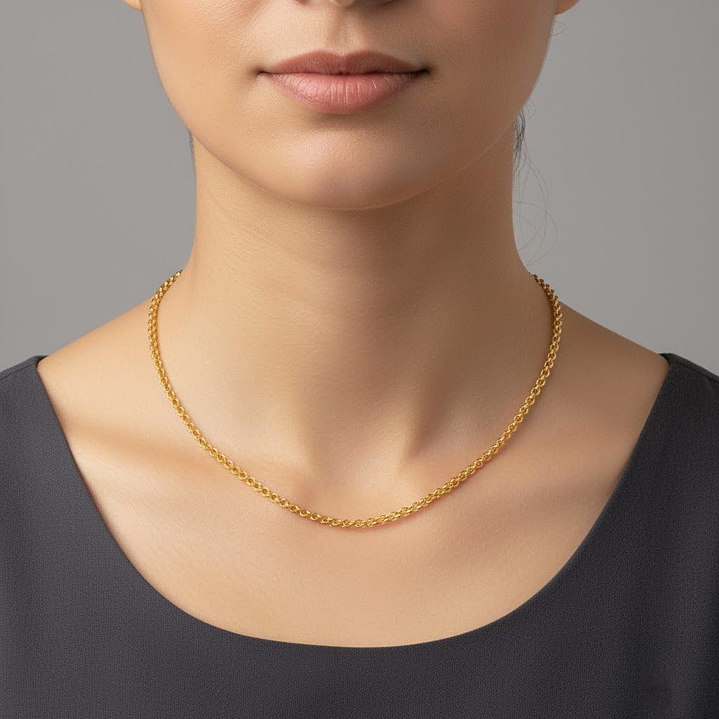 DOORBUSTER DEAL - 23K Yellow Gold (95.8 % Purity) Belcher Necklace (Size-19 ) Gold Wt. 7.60 Gms. 8356770 5