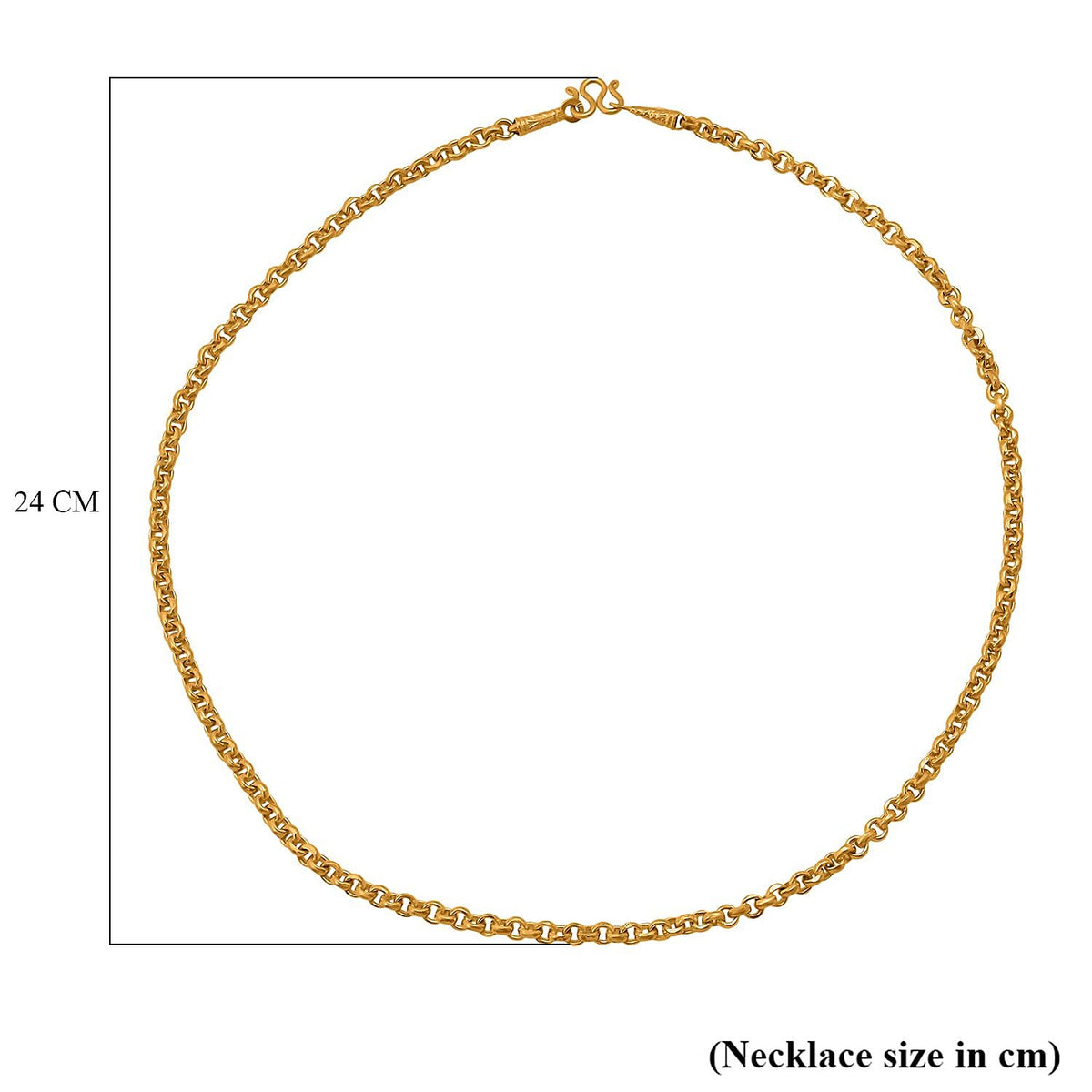 DOORBUSTER DEAL - 23K Yellow Gold (95.8 % Purity) Belcher Necklace (Size-19 ) Gold Wt. 7.60 Gms. 8356770 11
