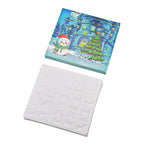 JEWELLERY ADVENT CALENDAR- 24 Piece Set - White Crystal, Multi Colour Glass Bracelet (Size 7.5 - 2 Ext), Necklace (Size 20 - 2 Ext),