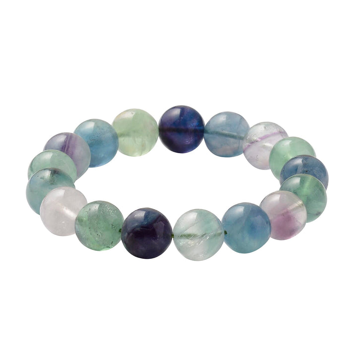244Ct Multi Fluorite Beaded Stretchable Bracelet 3855599 1