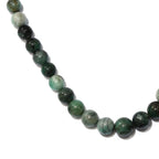 Zambian Emerald Beaded Necklace (Size 20) in Platinum Overlay Sterling Silver 245 Ct.