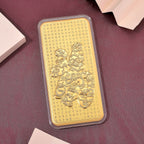24K Gold Bar (99.9% Purity) Fu Symbol & Dragon Collectable - Symbolizing Happiness, Health & Good Fortune - (15.5 x 7.5 CM)