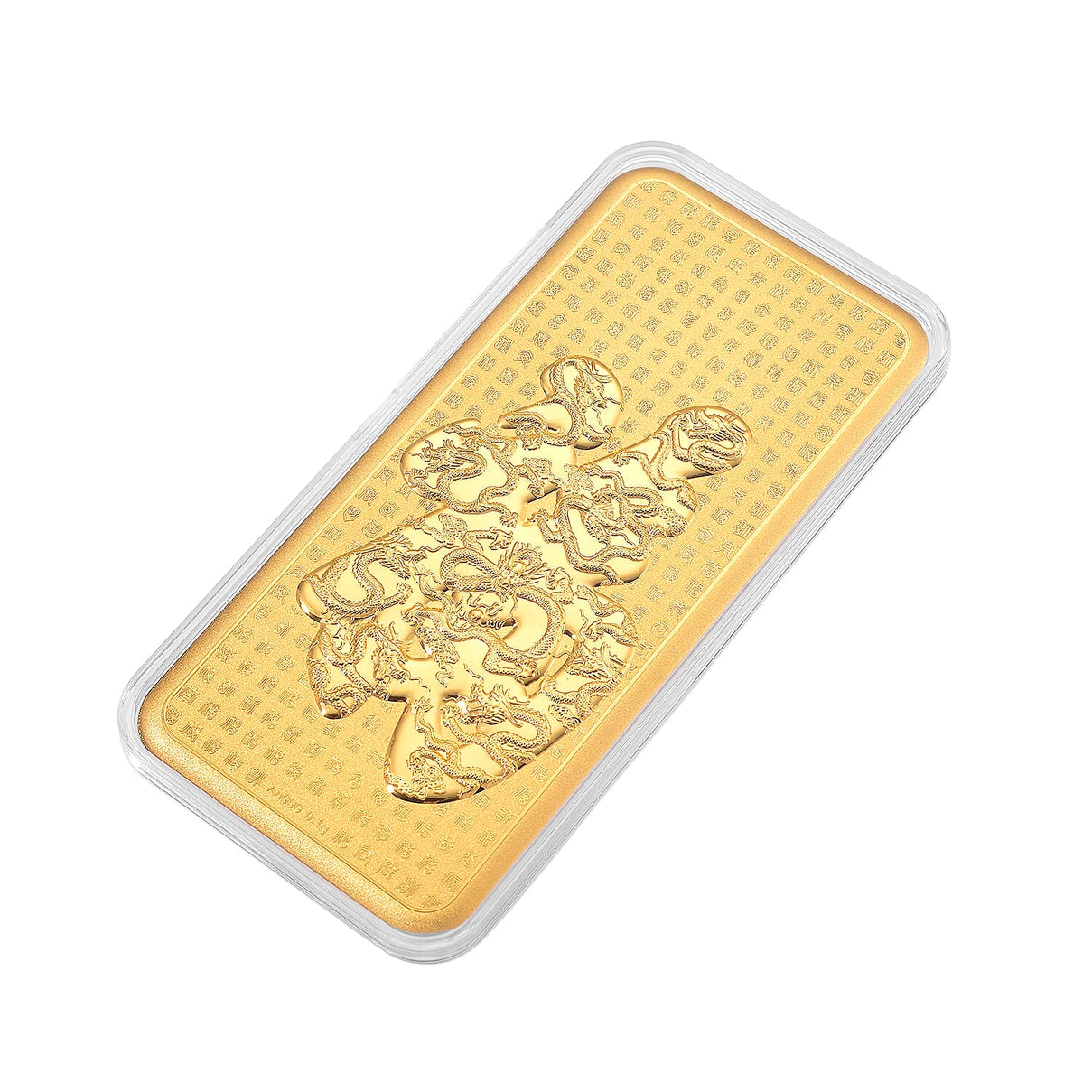 24K Gold (99.9% Purity) Fu Symbol and Dragon Collectable 8165977 3
