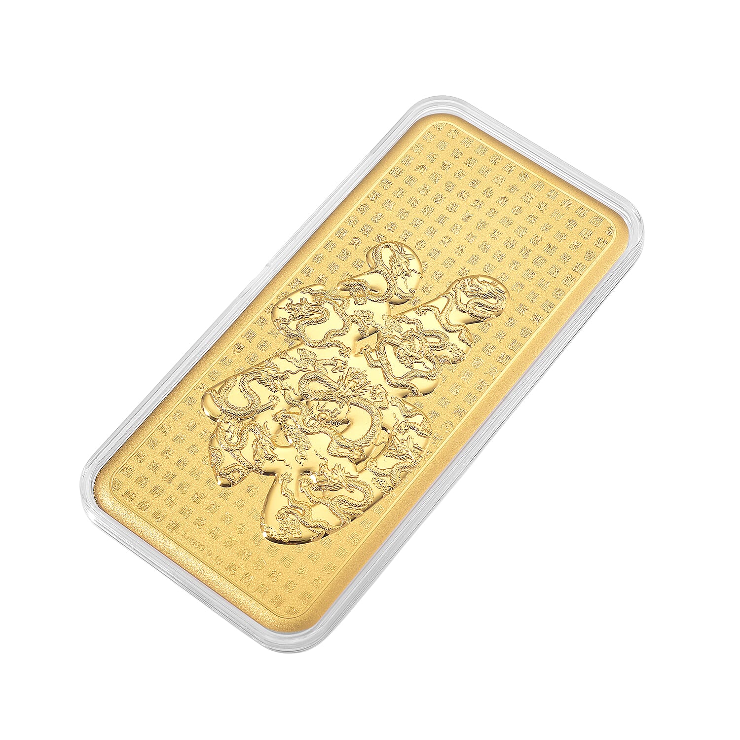 24K Gold (99.9% Purity) Fu Symbol and Dragon Collectable 8165977 3