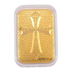 24K Yellow Gold Embossed Cross Foil (39.80 MM x 25.50 MM)