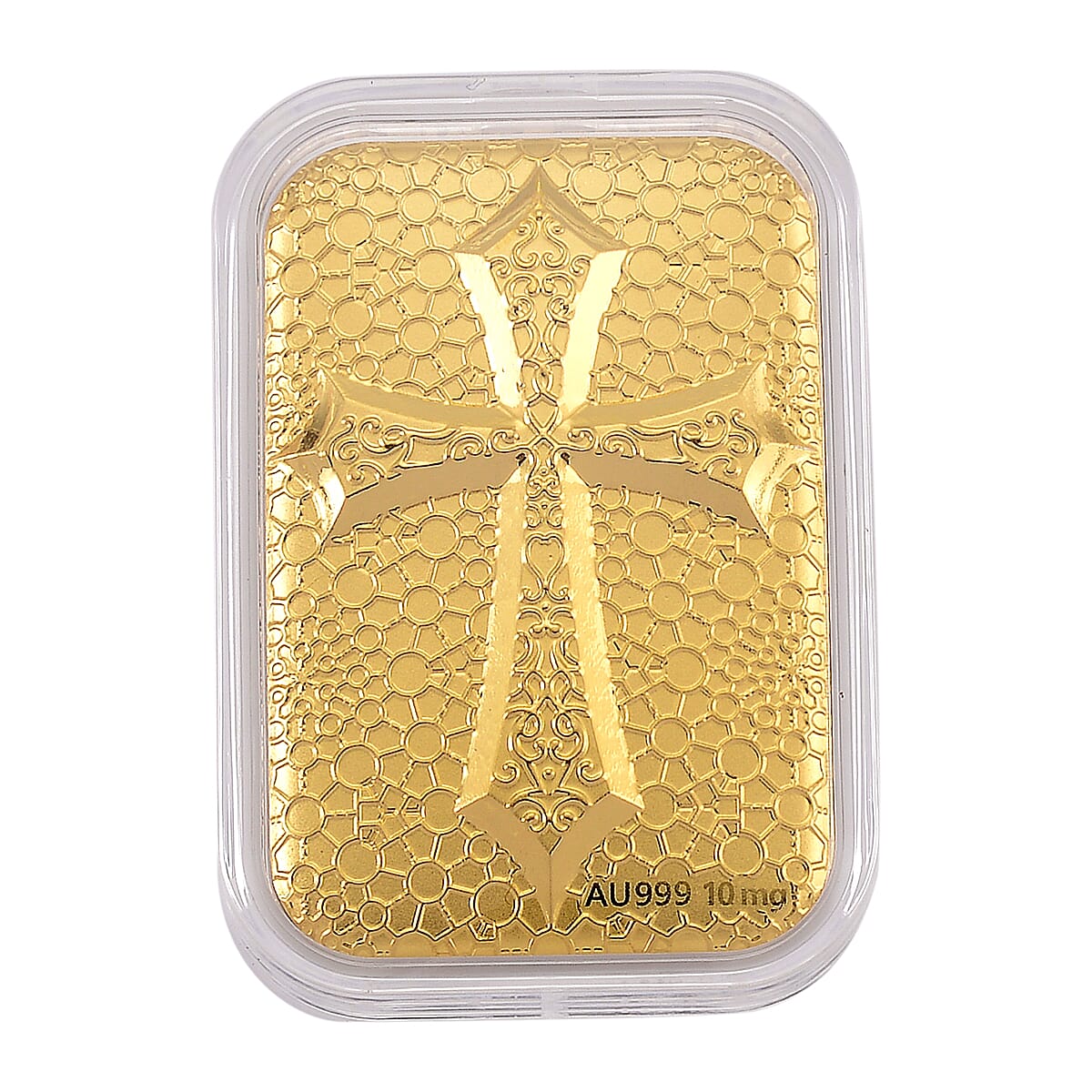 24K Yellow Gold Embossed Cross Foil (39.80 MM x 25.50 MM) 8321343 0