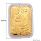 24K Yellow Gold (99.9% Purity) Embossed Squirrel Collectible (39.70 x 25.50 MM)