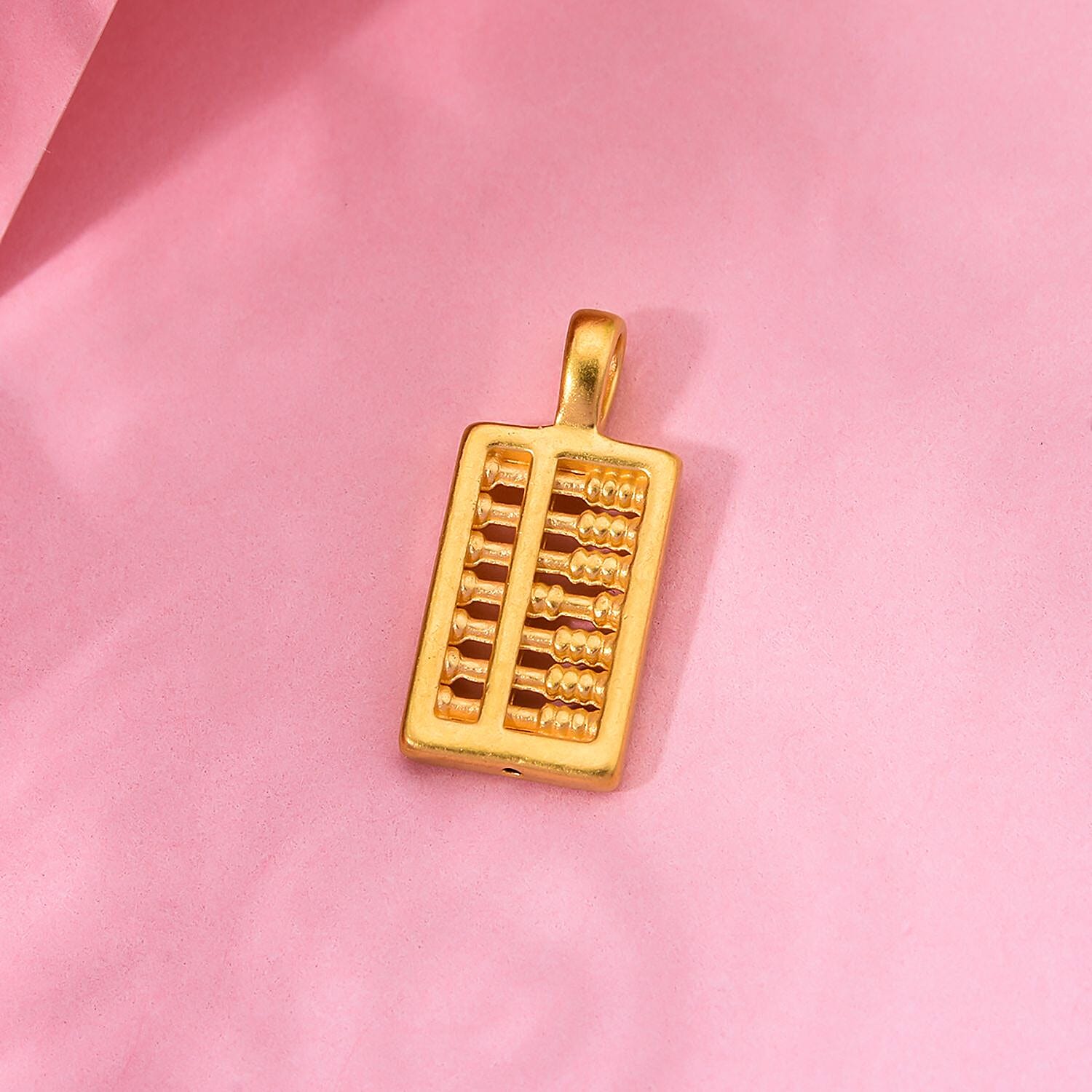 24K Yellow Gold Abacus Pendant 8015947 1