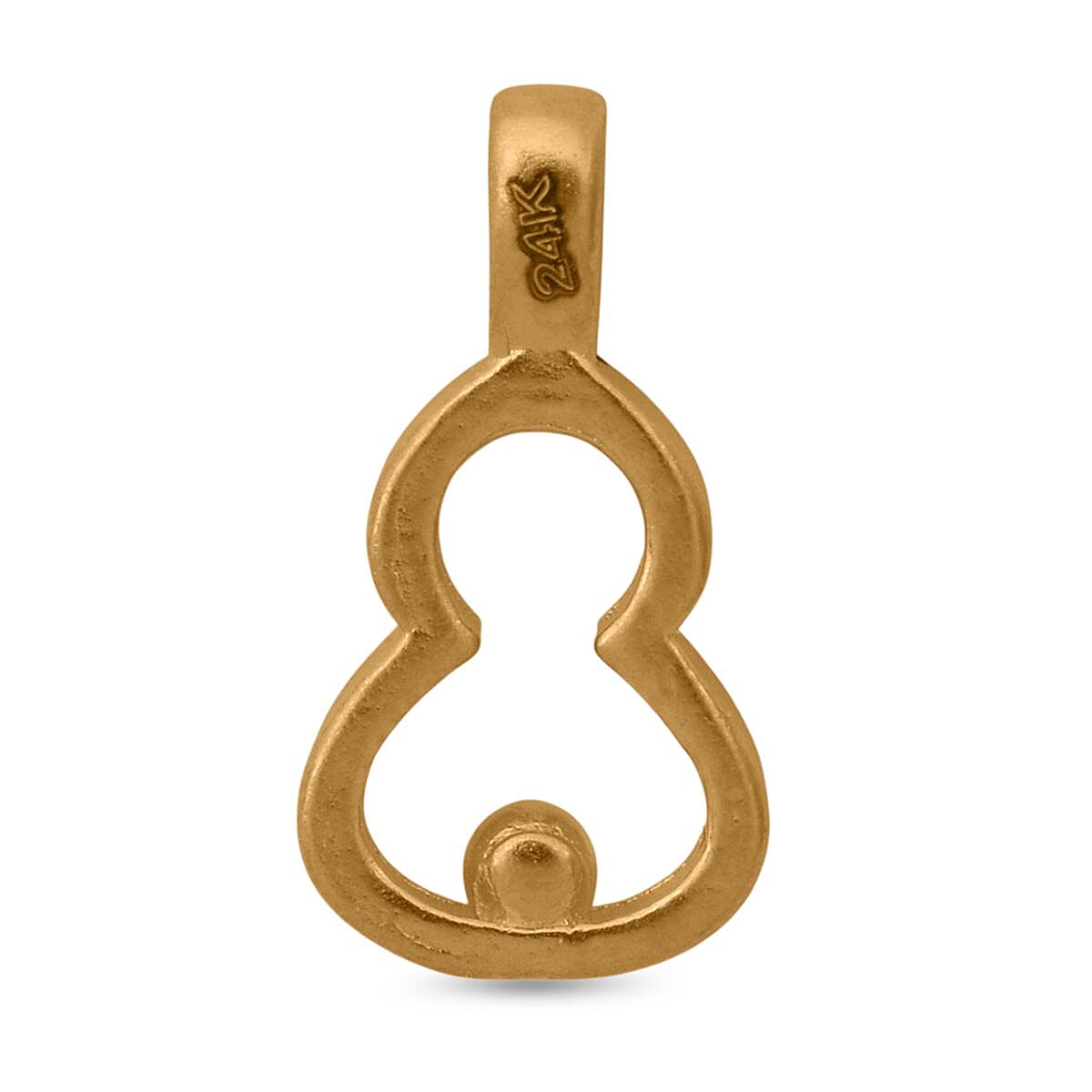24K Yellow Gold Calabash Pendant 8114598 4