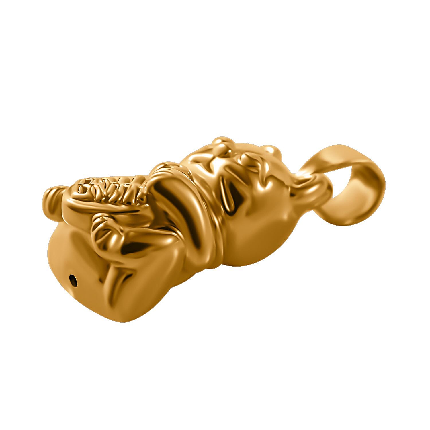 One Time Closeout - 24K Yellow Gold Beckoning Cat Pendant 7756642 5
