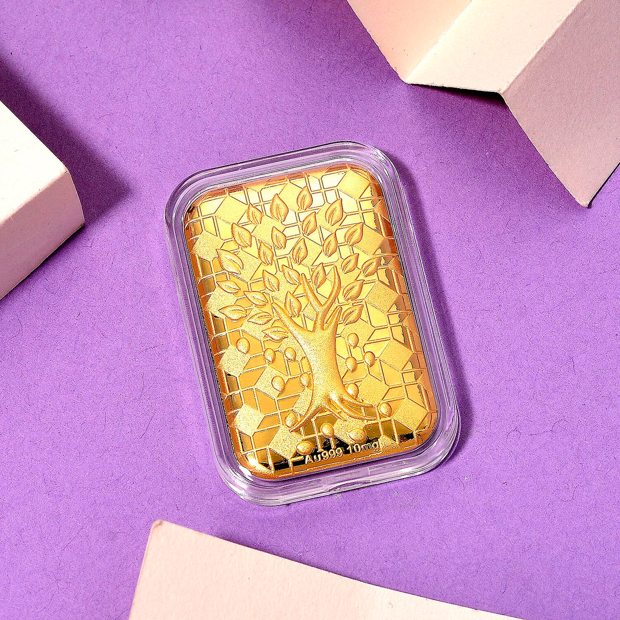 24K Yellow Gold Embossed Tree of Life Collectable 8321911 2