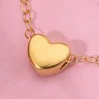 24K Yellow Gold Heart Pendant
