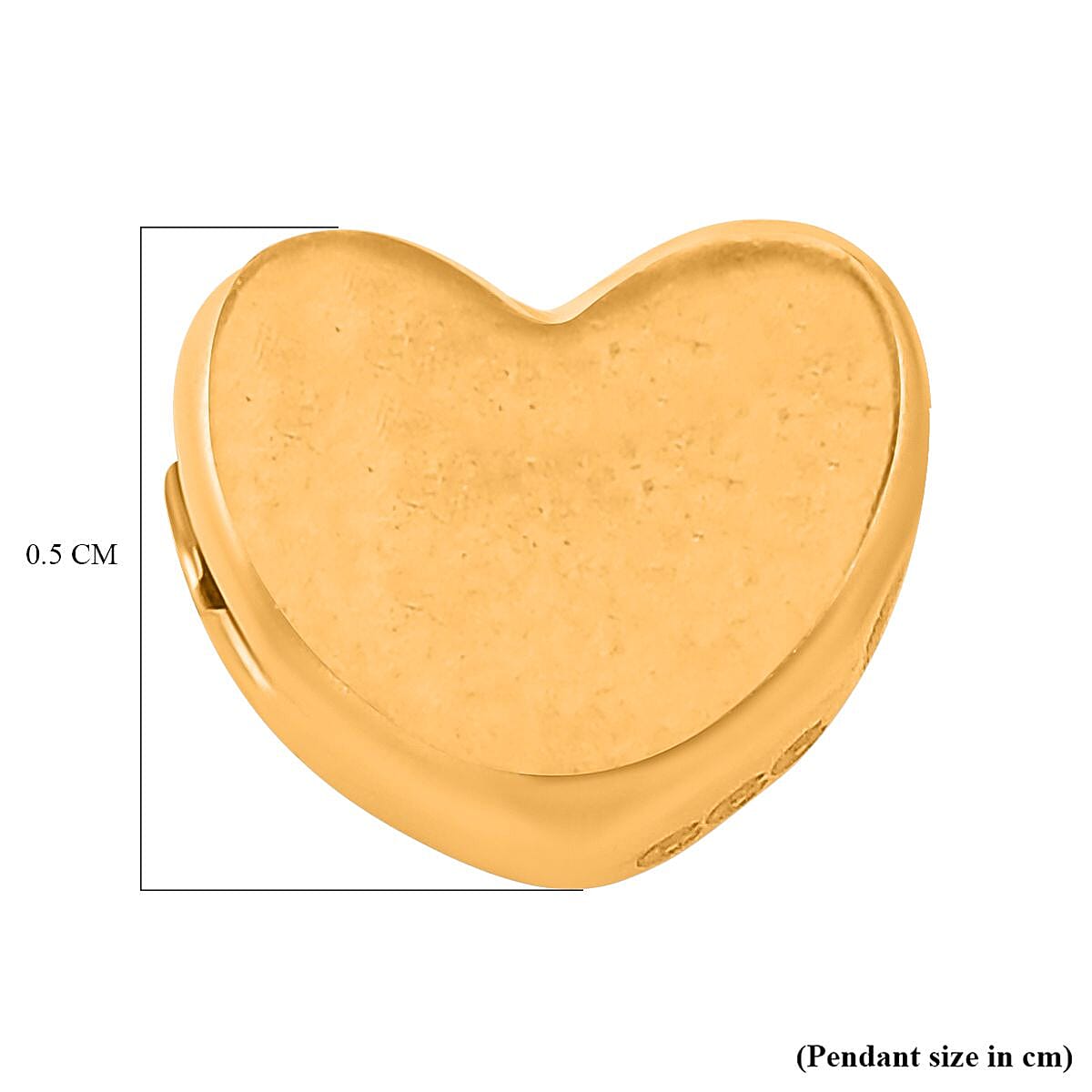 24K Yellow Gold Heart Pendant 8016009 5