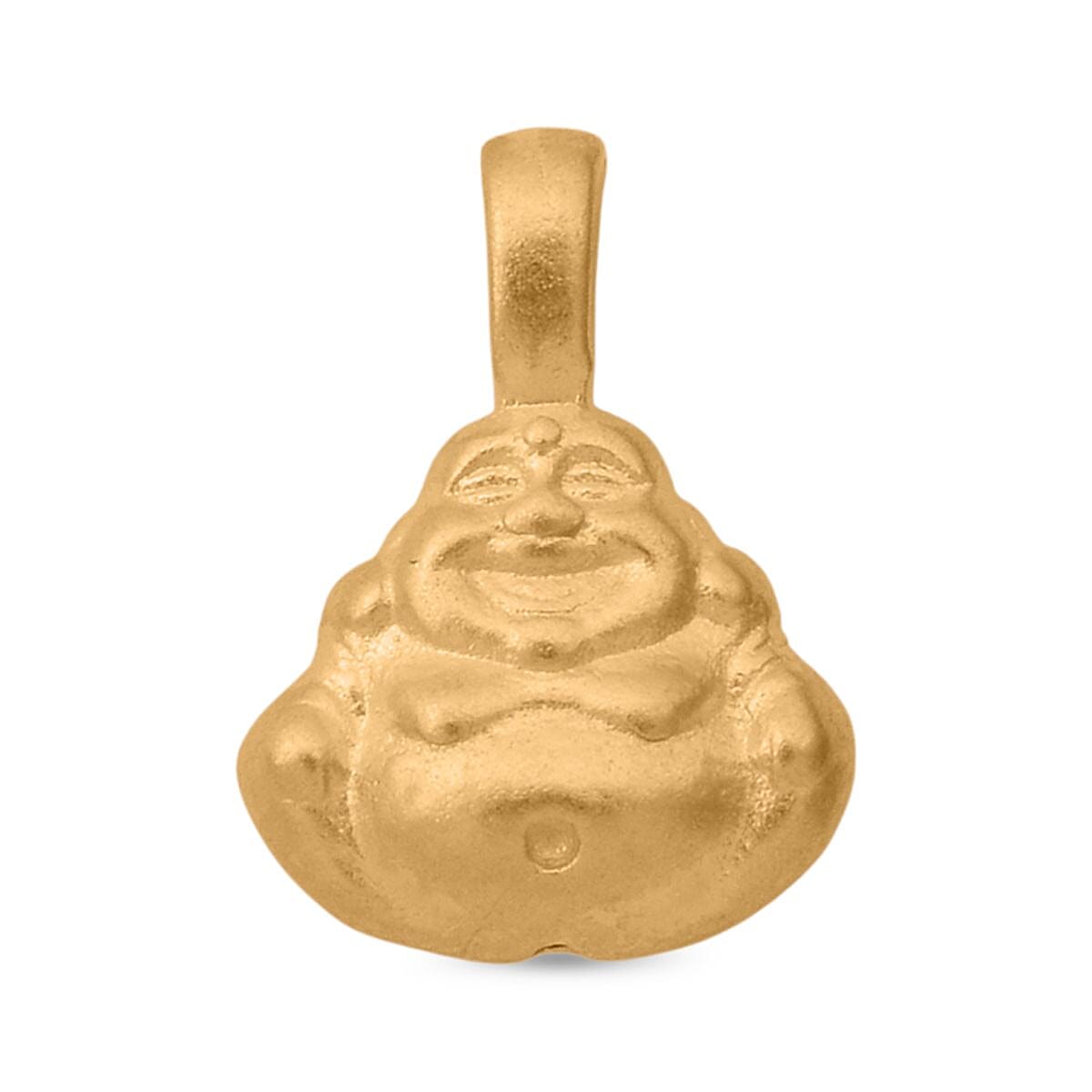 24K Yellow Gold Laughing Buddha Pendant 8114585 0