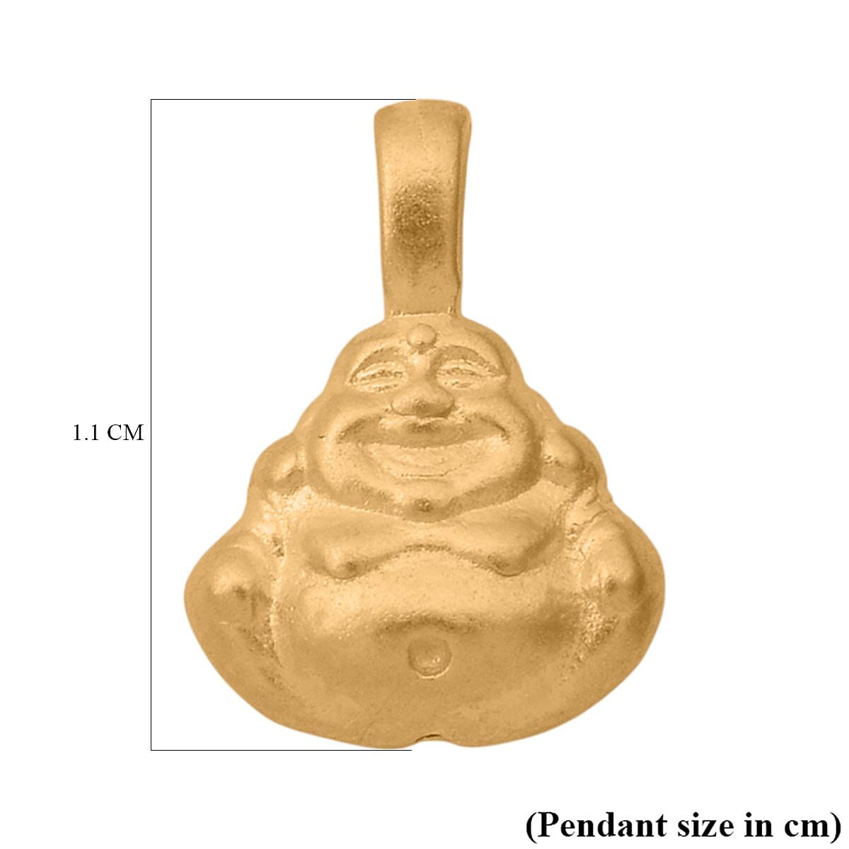 24K Yellow Gold Laughing Buddha Pendant 8114585 5