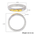 Golden Spirit of Jade - 24K Yellow Gold Natural Type A Jadeite Jade Dragon Bangle (Size - 8) 300.00 Ct.