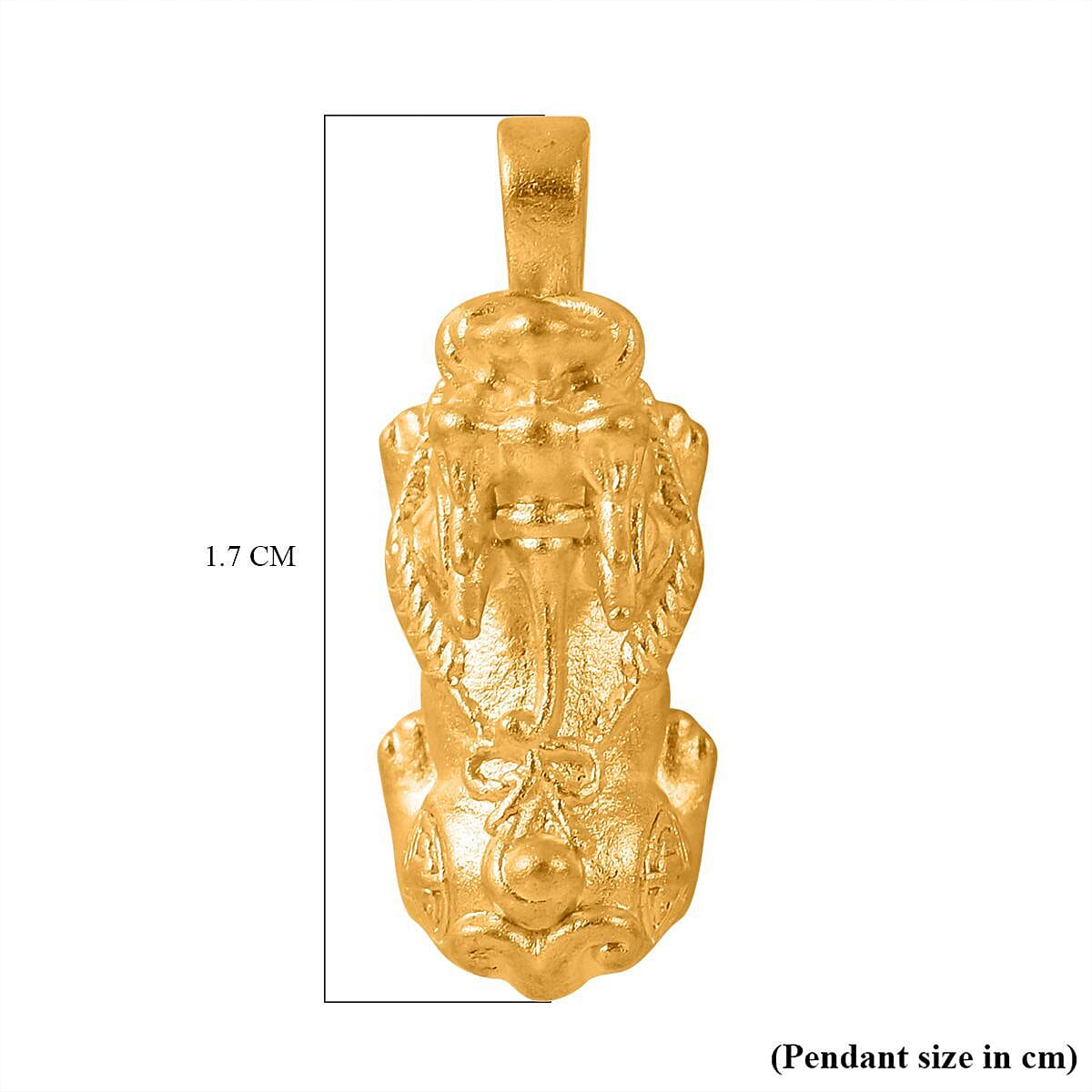 24K Yellow Gold Pixiu Charm Pendant V32515032 6