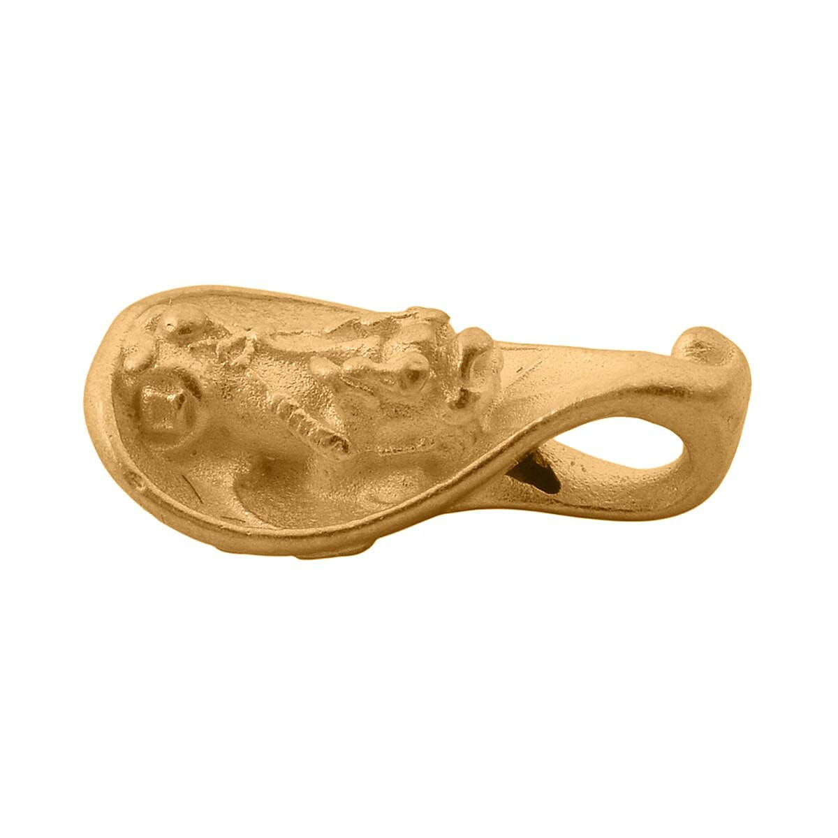 24K Yellow Gold Pixiu Leaf Pendant 8114597 3