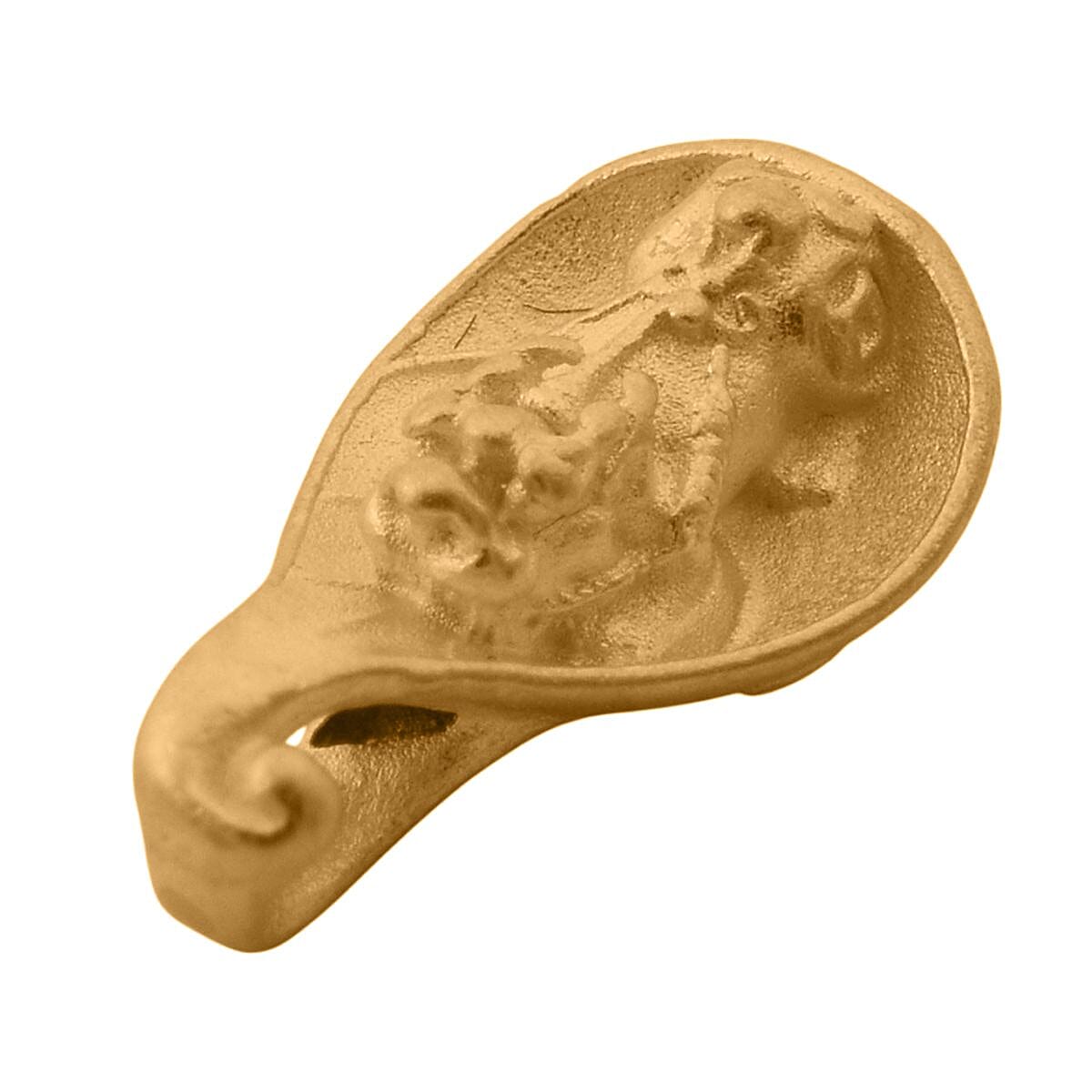 24K Yellow Gold Pixiu Leaf Pendant 8114597 4