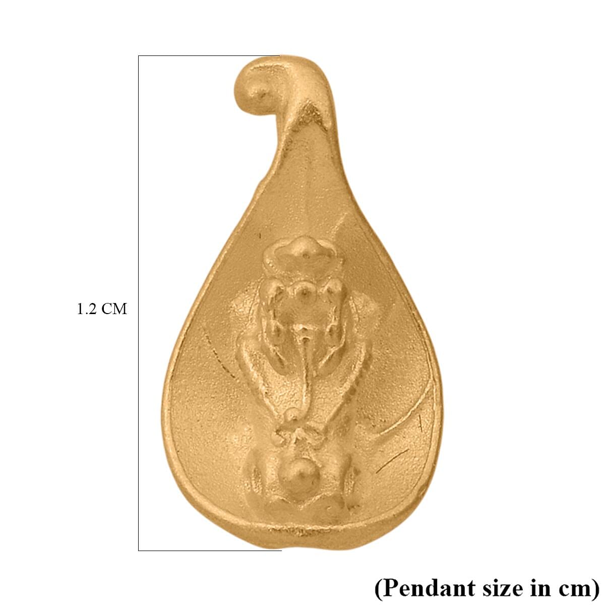 24K Yellow Gold Pixiu Leaf Pendant 8114597 6