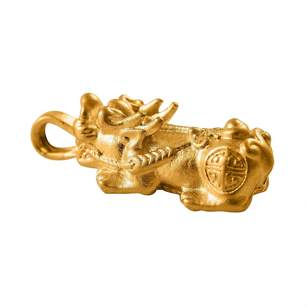 24K Yellow Gold Pixiu Pendant