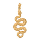 Designer Inspired 24K (99.9 Purity) Yellow Gold Snake Pendant