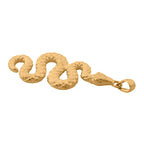 Designer Inspired 24K (99.9 Purity) Yellow Gold Snake Pendant