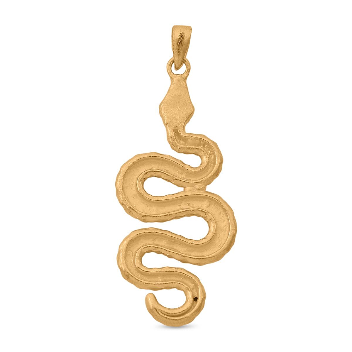 Designer Inspired 24K (99.9 Purity) Yellow Gold Snake Pendant 8114665 4