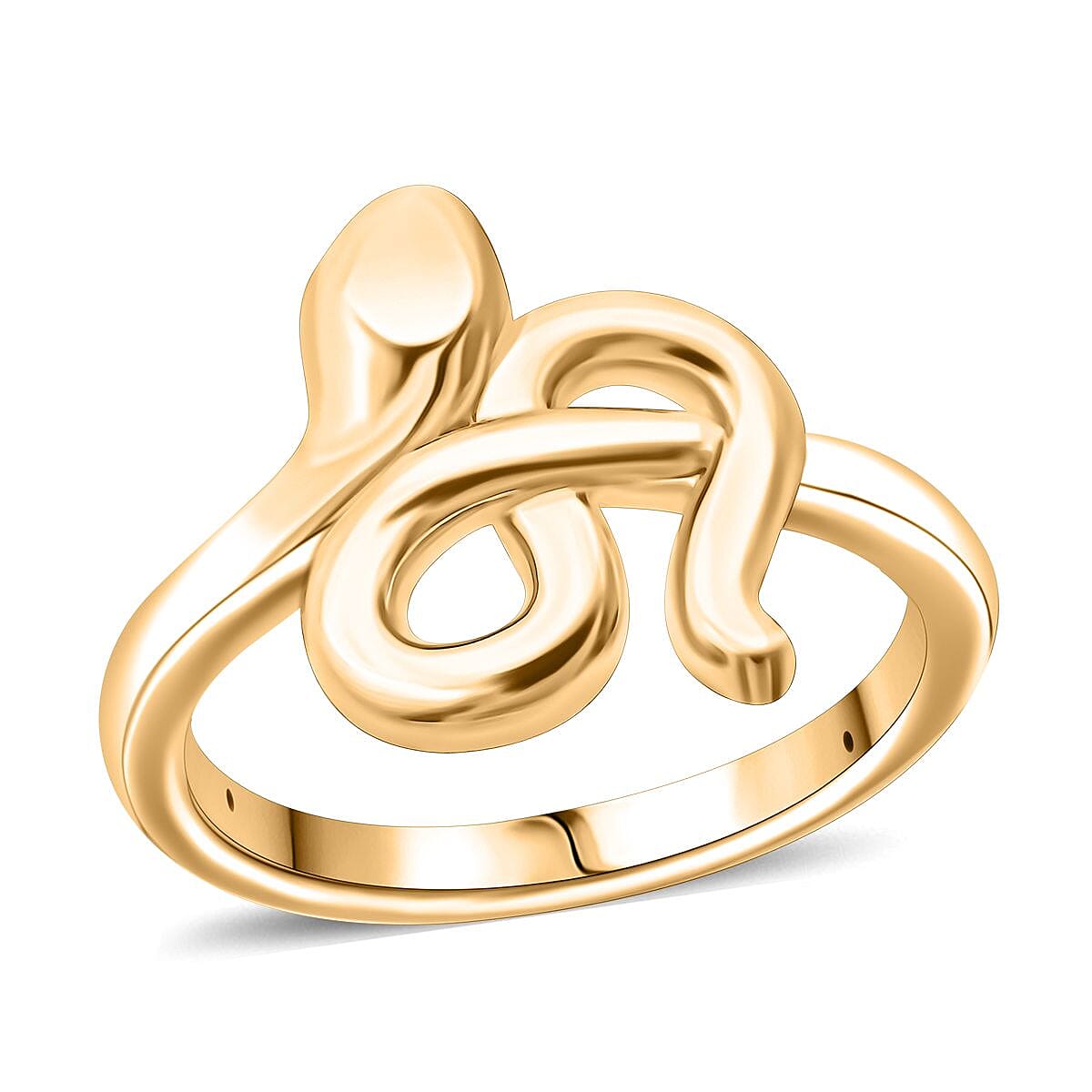 24K (99.99% Purity) Yellow Gold Serpent Ring 8133295 9