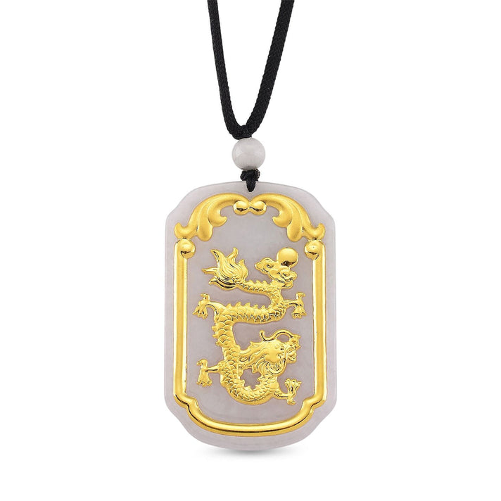 24K Yellow Gold Standard A White Jade Cotton Thread Necklace (Size 30 Adjustable) 125.00 Ct. 8171013 1