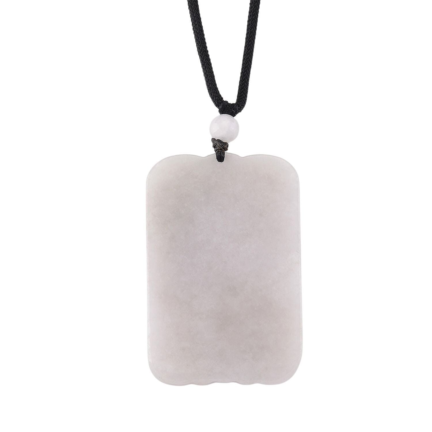 24K Yellow Gold Phoenix Standard A White Jade Cotton Thread Necklace (Size 30 Adjustable) 8171021 3