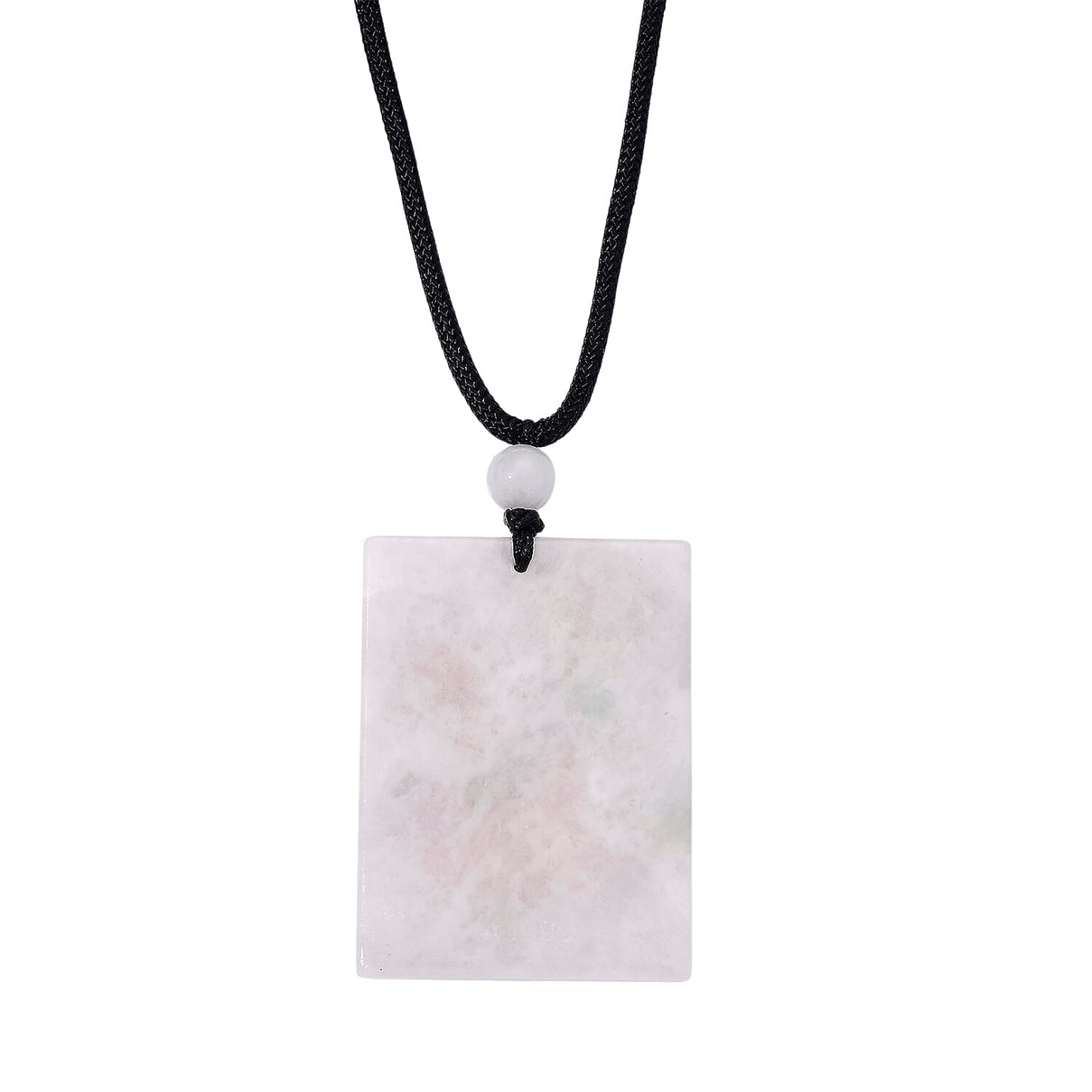 Natural Type A Burmese White Jadeite Jade with 24K Yellow Eagle Gold Pendant with Cotton Thread (Size - 28 Adjustable) 105 Ct. V32535116 4