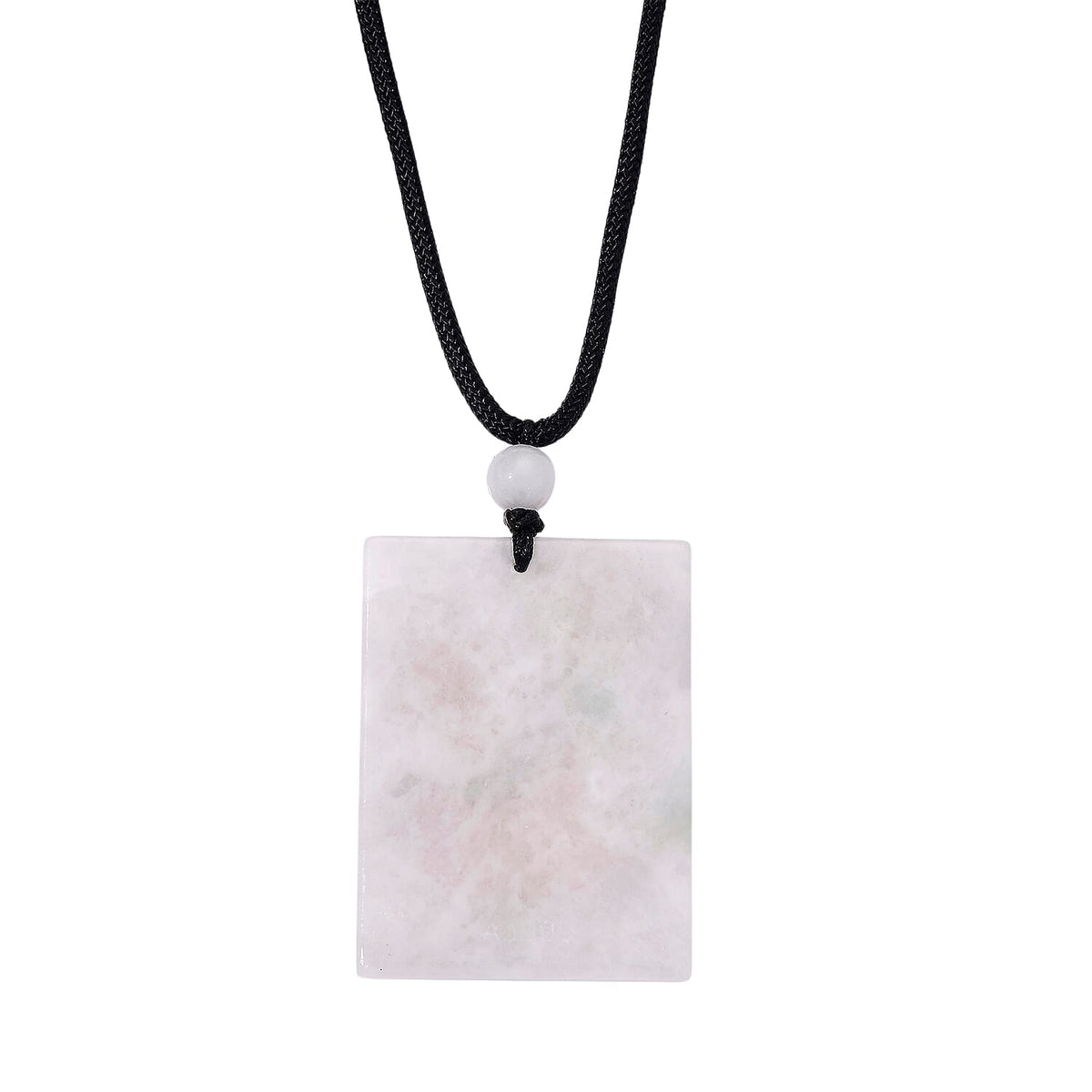 Natural Type A Burmese White Jadeite Jade with 24K Yellow Eagle Gold Pendant with Cotton Thread (Size - 28 Adjustable) 105 Ct. V32535116 4