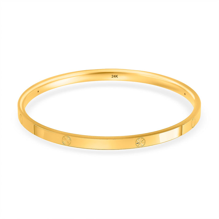 Designer Inspired Close Out Deal - 24K Yellow Gold (99.9% Purity) 4.15MM Bangle (Size 7.5) 8354703 1