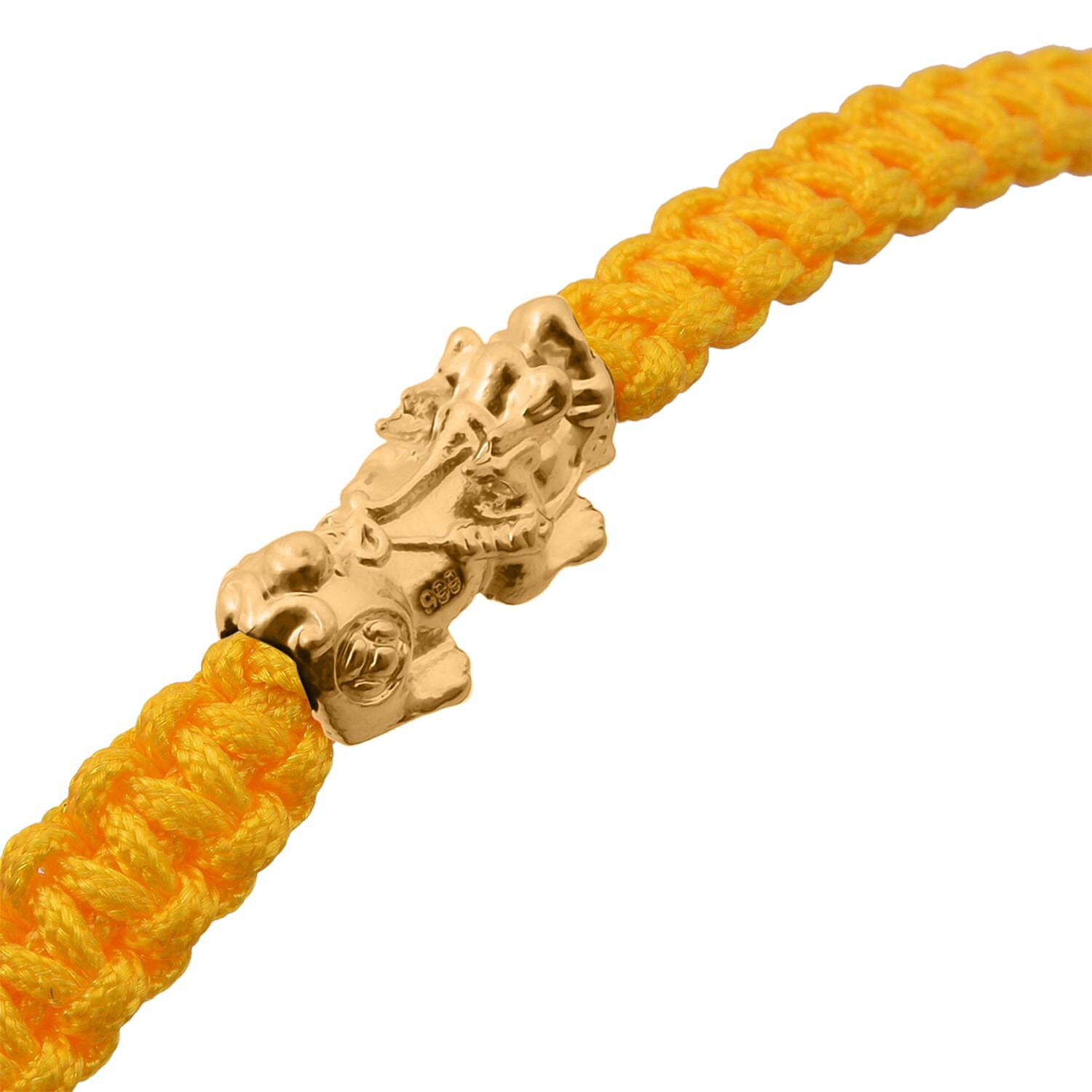 24K Yellow Gold Standard Yellow Thread Bracelet (Size - 7 Adjustable) 7990745 4