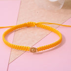 24K Yellow Gold Standard Yellow Thread Bracelet (Size - 7 Adjustable)