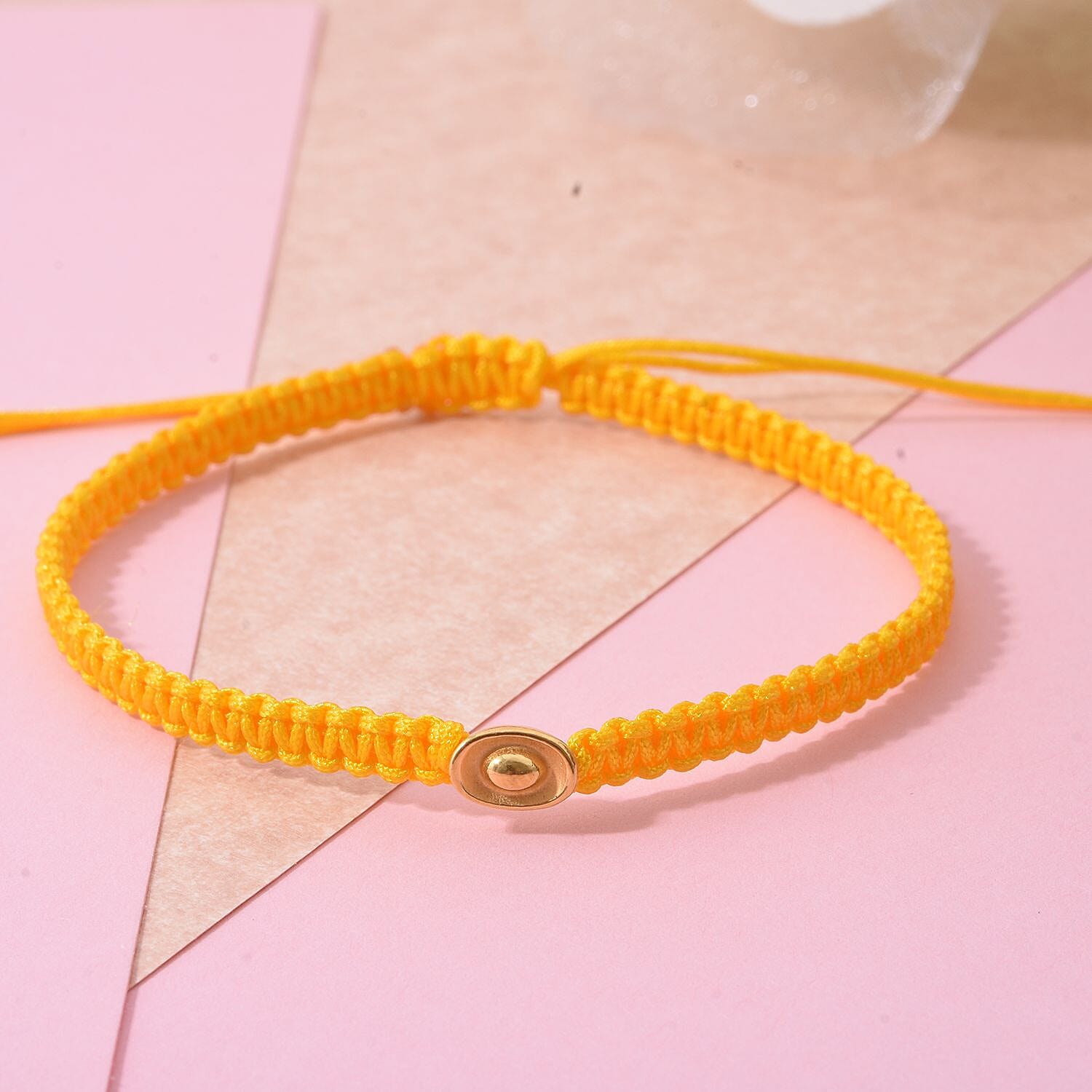 24K Yellow Gold Standard Yellow Thread Bracelet (Size - 7 Adjustable) 7990781 1