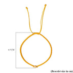 24K Yellow Gold Standard Yellow Thread Bracelet (Size - 7 Adjustable)