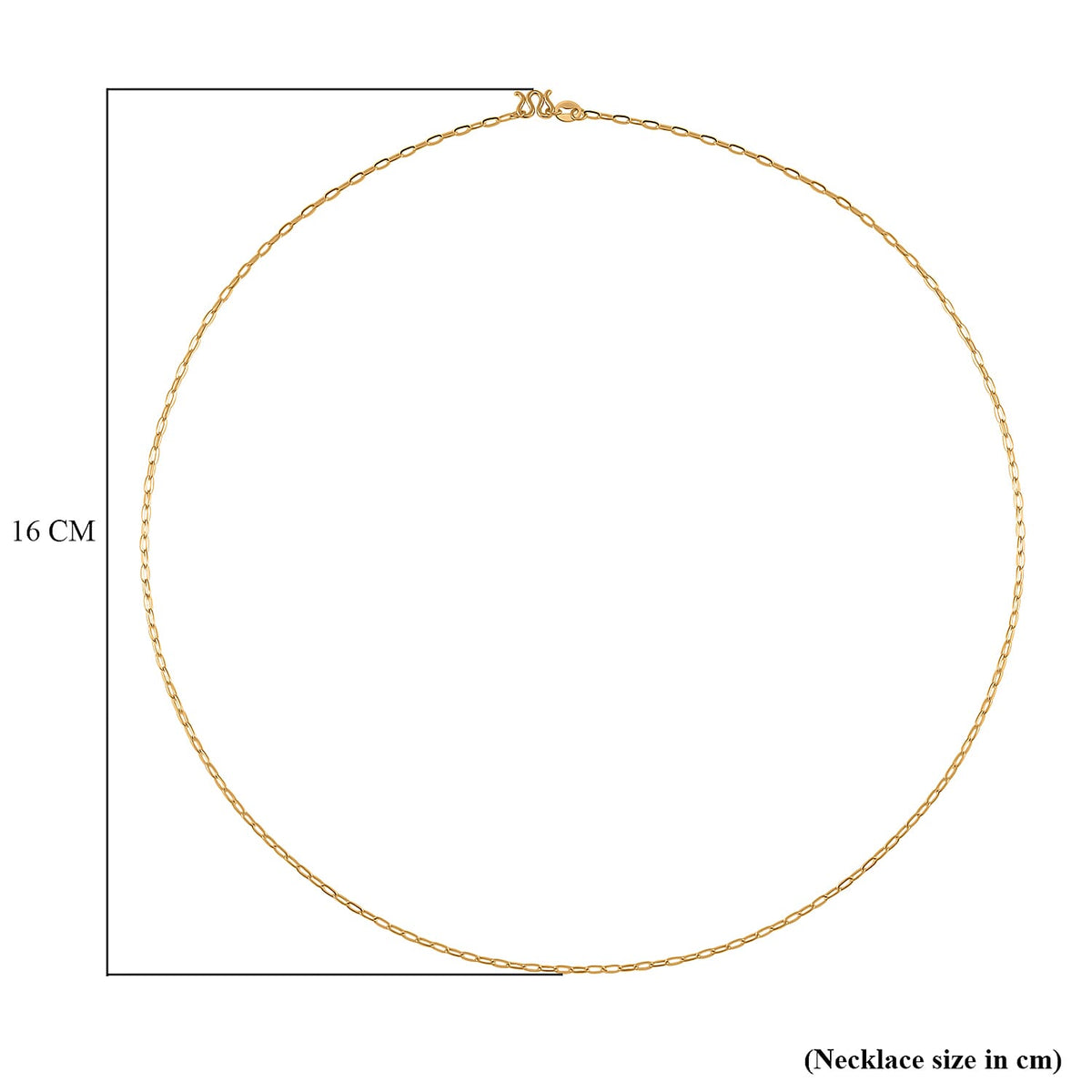24K Yellow Gold 0.06 MM Paperclip Chain With S Hook Clasp 20 Inch Polished 7833449 6