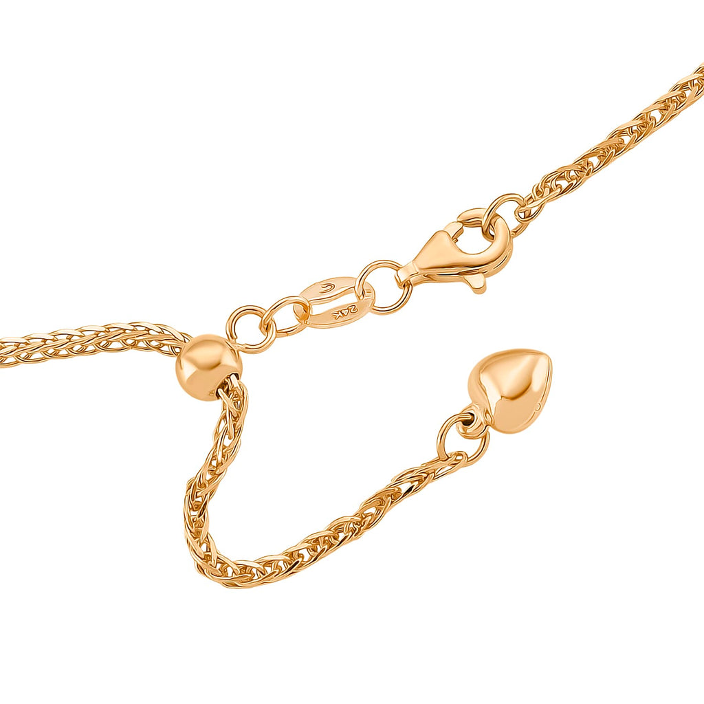 RACHEL GALLEY 24K Yellow Gold Chain (Size - 20 Adjustable) with Lobster Clasp, Gold Wt. 7.30 Gms