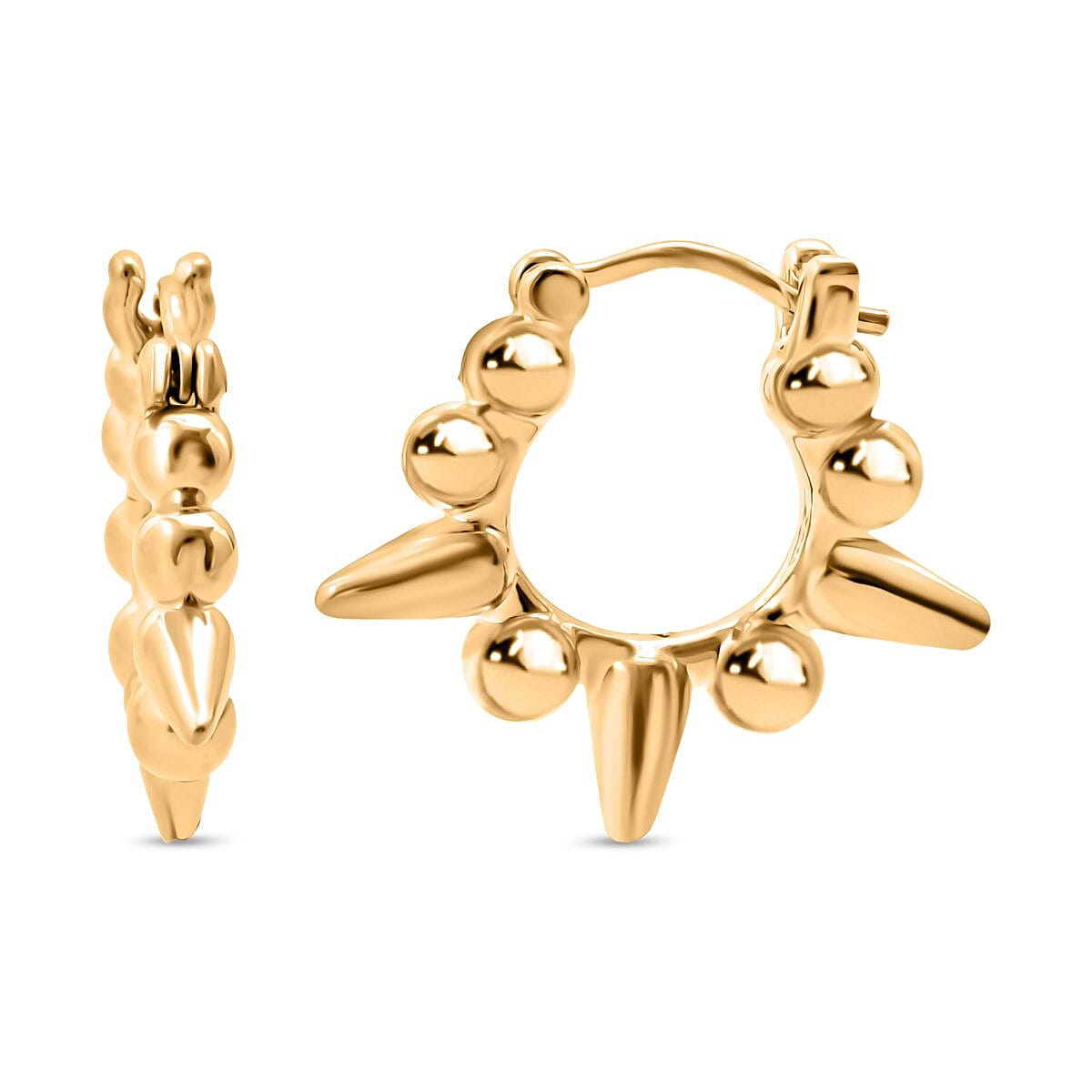 24K Yellow Gold (99.9% Purity) Statement Hoop Earring with Clasp 8260279 0