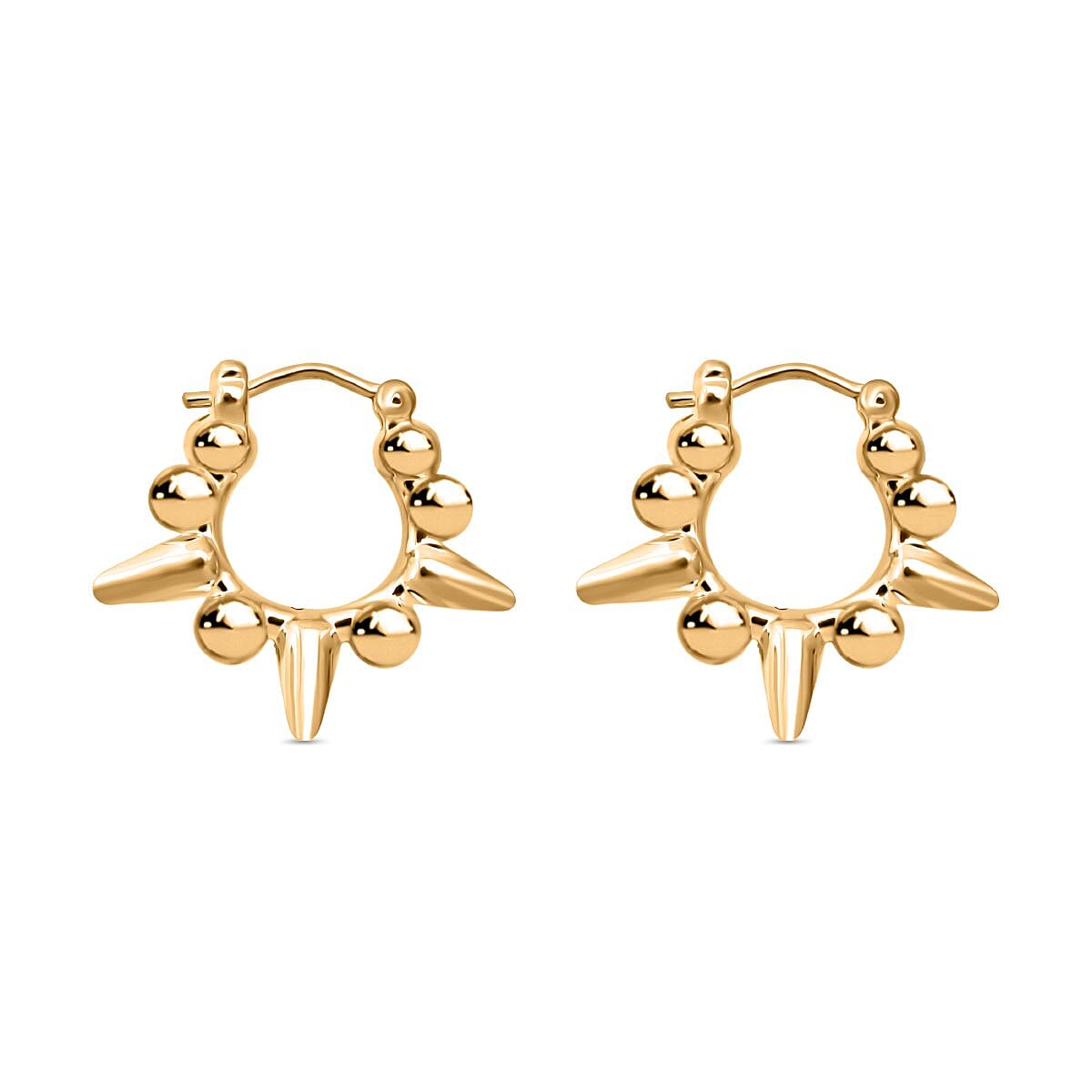 24K Yellow Gold (99.9% Purity) Statement Hoop Earring with Clasp 8260279 3