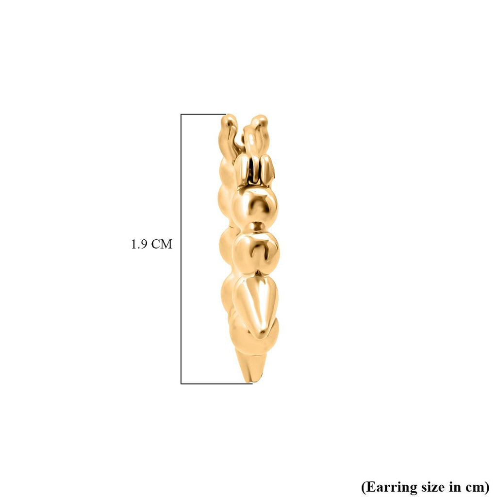24K Yellow Gold (99.9% Purity) Standard Earring with Clasp