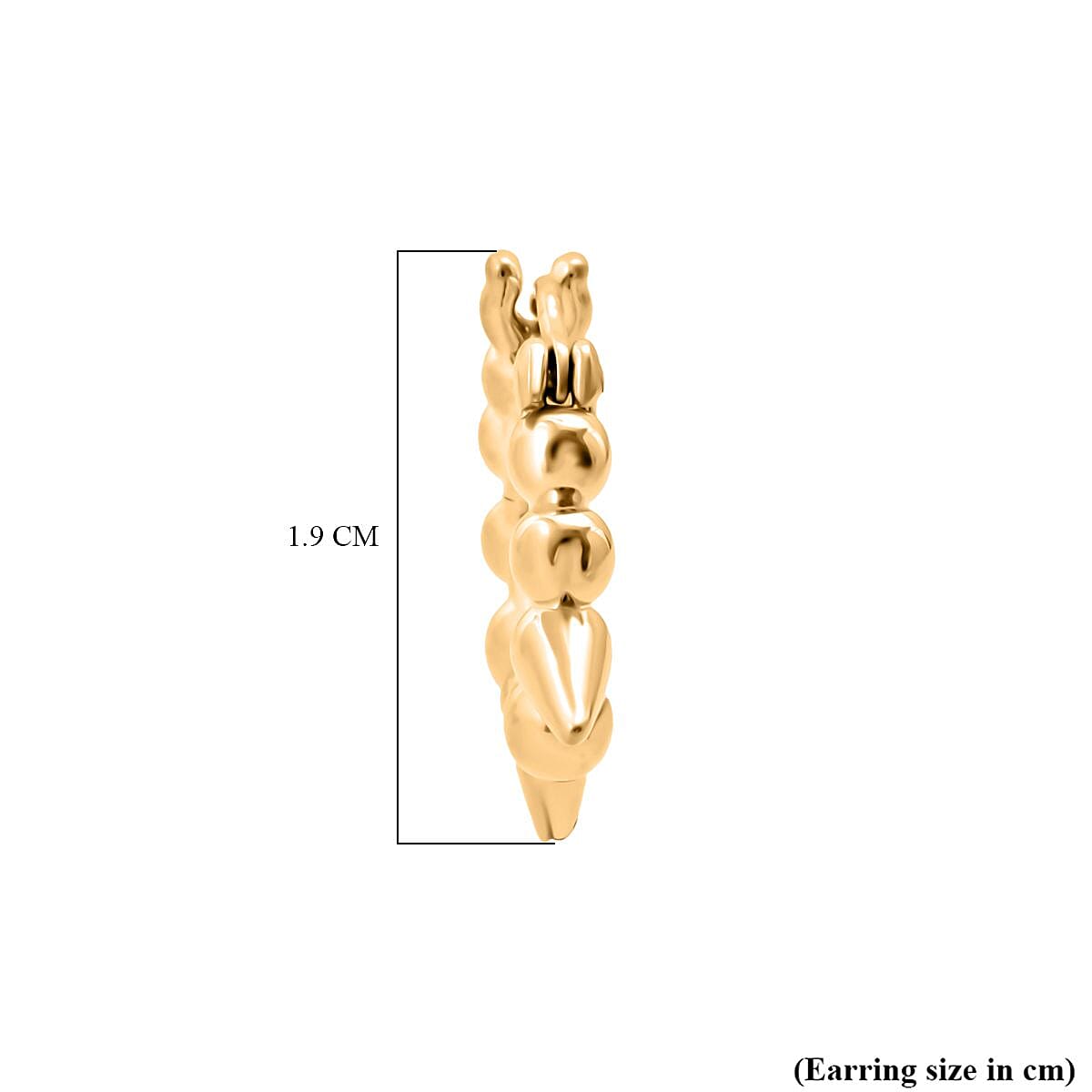 24K Yellow Gold (99.9% Purity) Statement Hoop Earring with Clasp 8260279 4