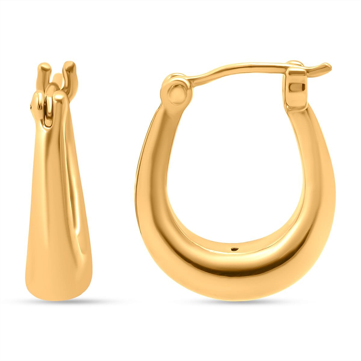 24K Yellow Gold (99.9% Purity) Hoop Earring with Clasp 8260281 0
