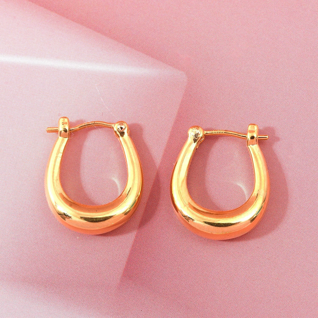 24K Yellow Gold (99.9% Purity) Hoop Earring with Clasp 8260281 1