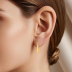 24K Yellow Gold (99.9% Purity) Standard Earring with Clasp