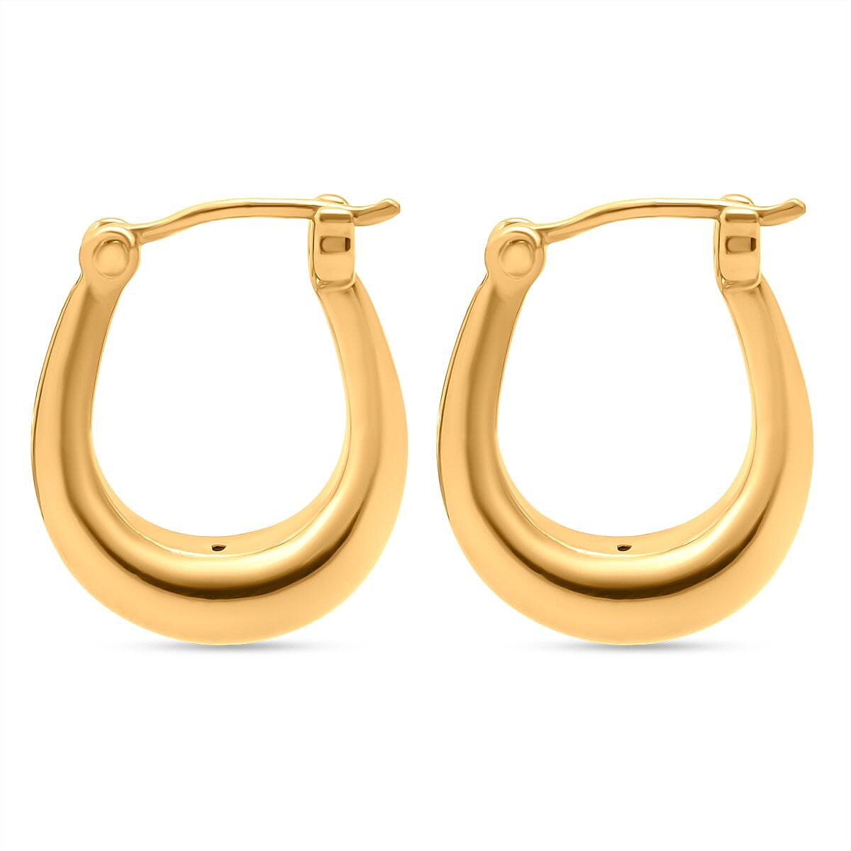 24K Yellow Gold (99.9% Purity) Hoop Earring with Clasp 8260281 3