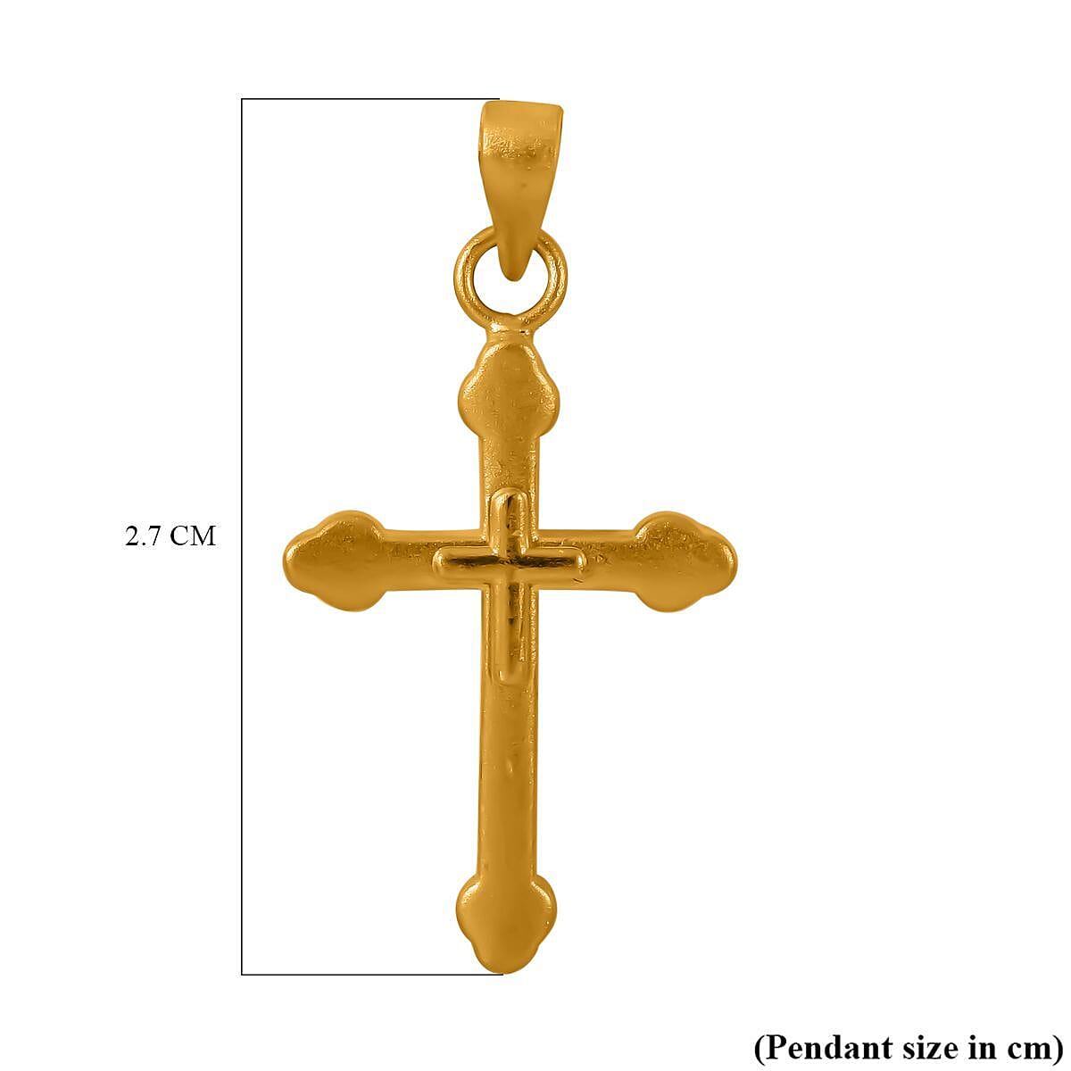 Treasure Deal- 24K Yellow Gold Cross Pendant 7683058 6