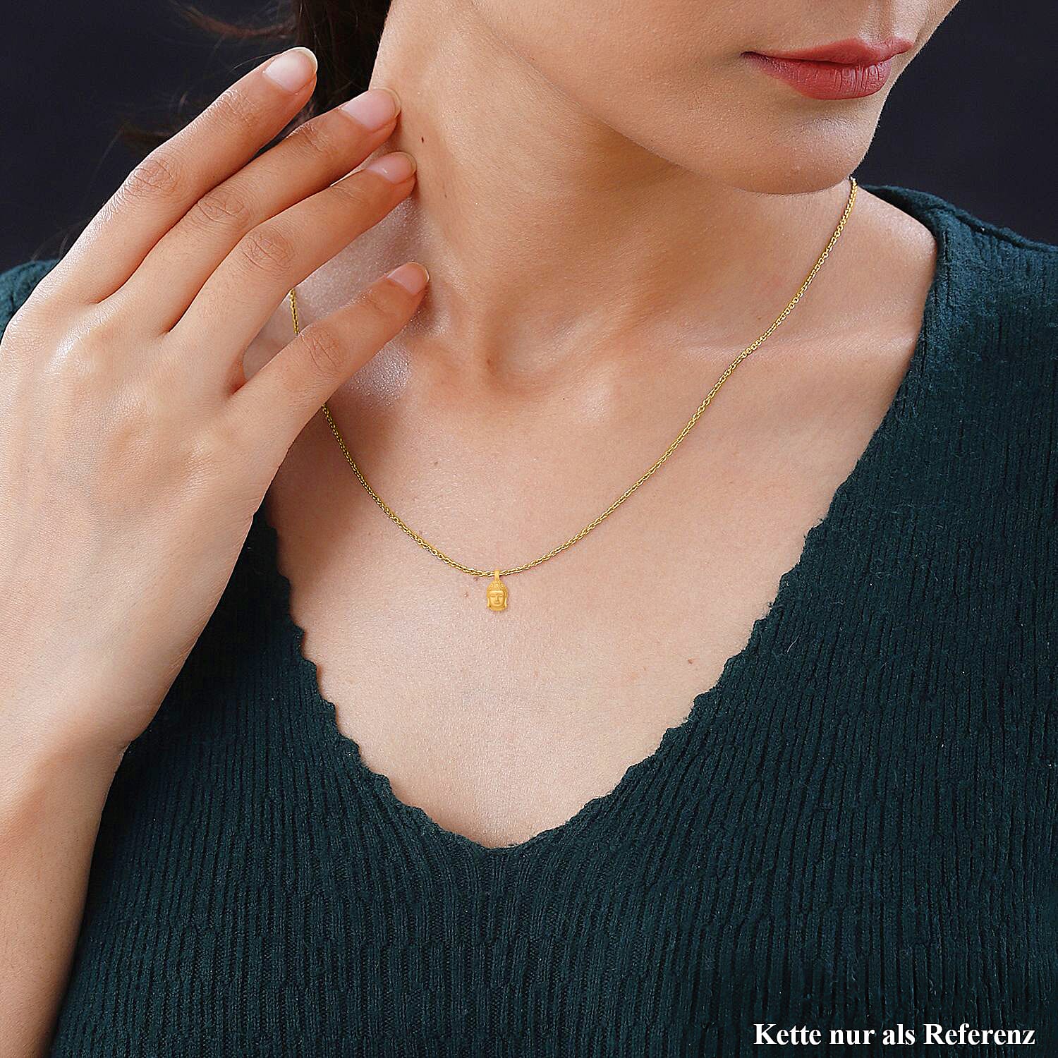 24K Yellow Gold Buddha Head Pendant 7954579 2